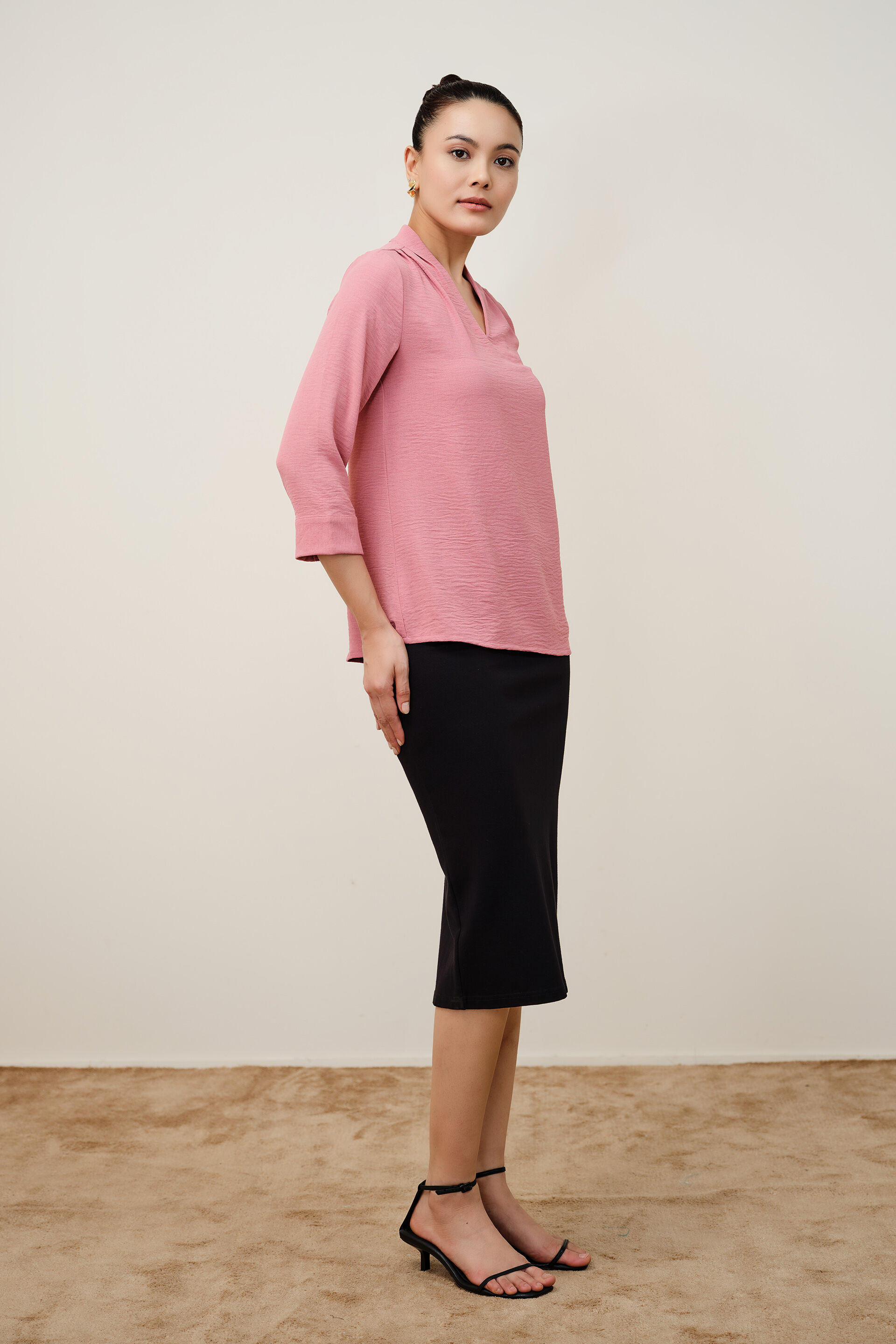 Nerra Dusty Pink Top, Pink, image 3