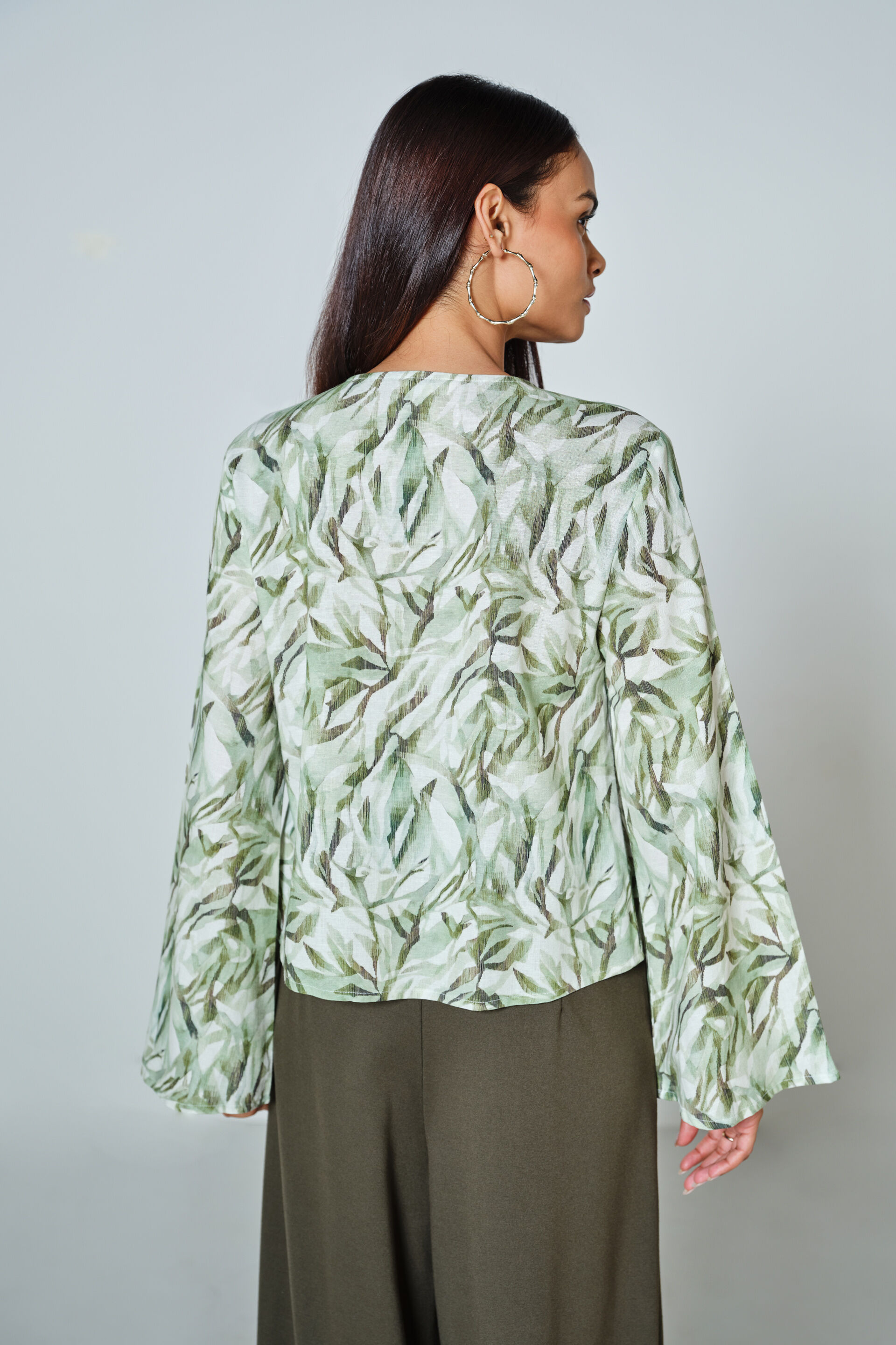 Geo Green Cotton Top, Green, image 5