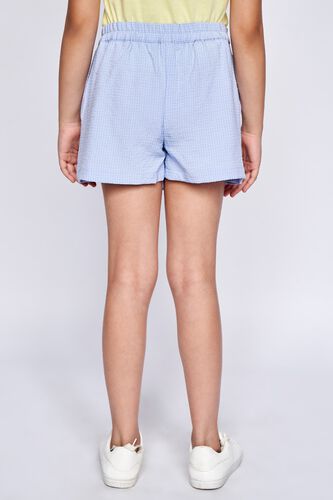 8 - Powder Blue Self Design Asymmetric Shorts, image 8