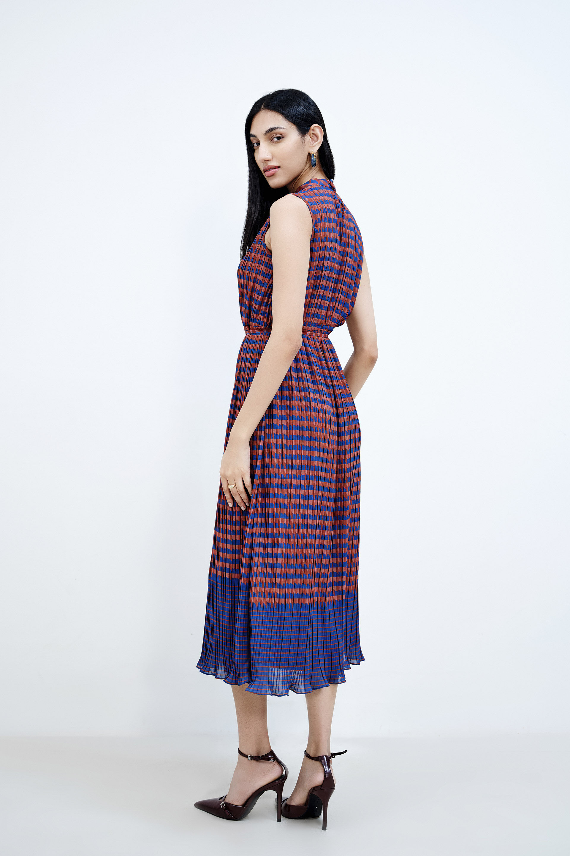 Geometry All Over Dress, Red, image 7