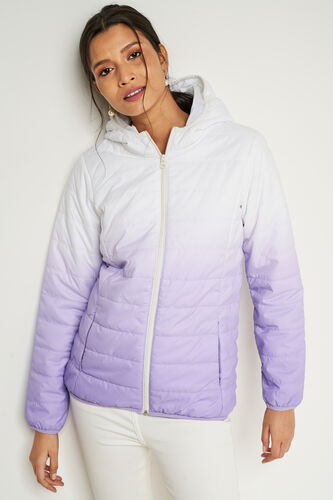 Lilac Self Design Straight Jacket, Lilac, image 3