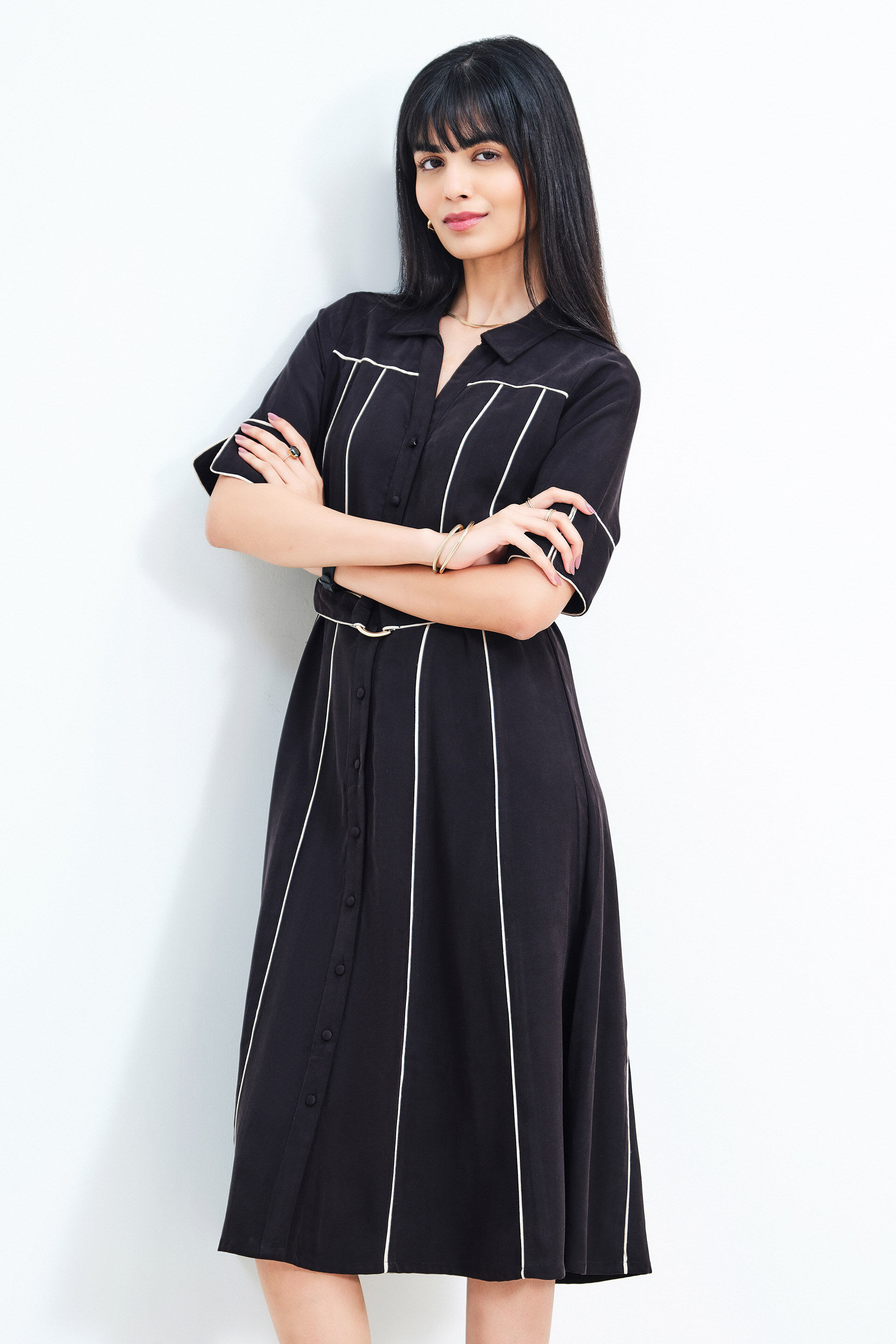 Midnight Edge Dress, Black, image 4