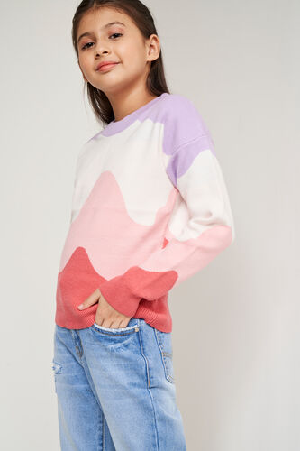 Multi Color Abstract High Neck Top, Multi Color, image 3