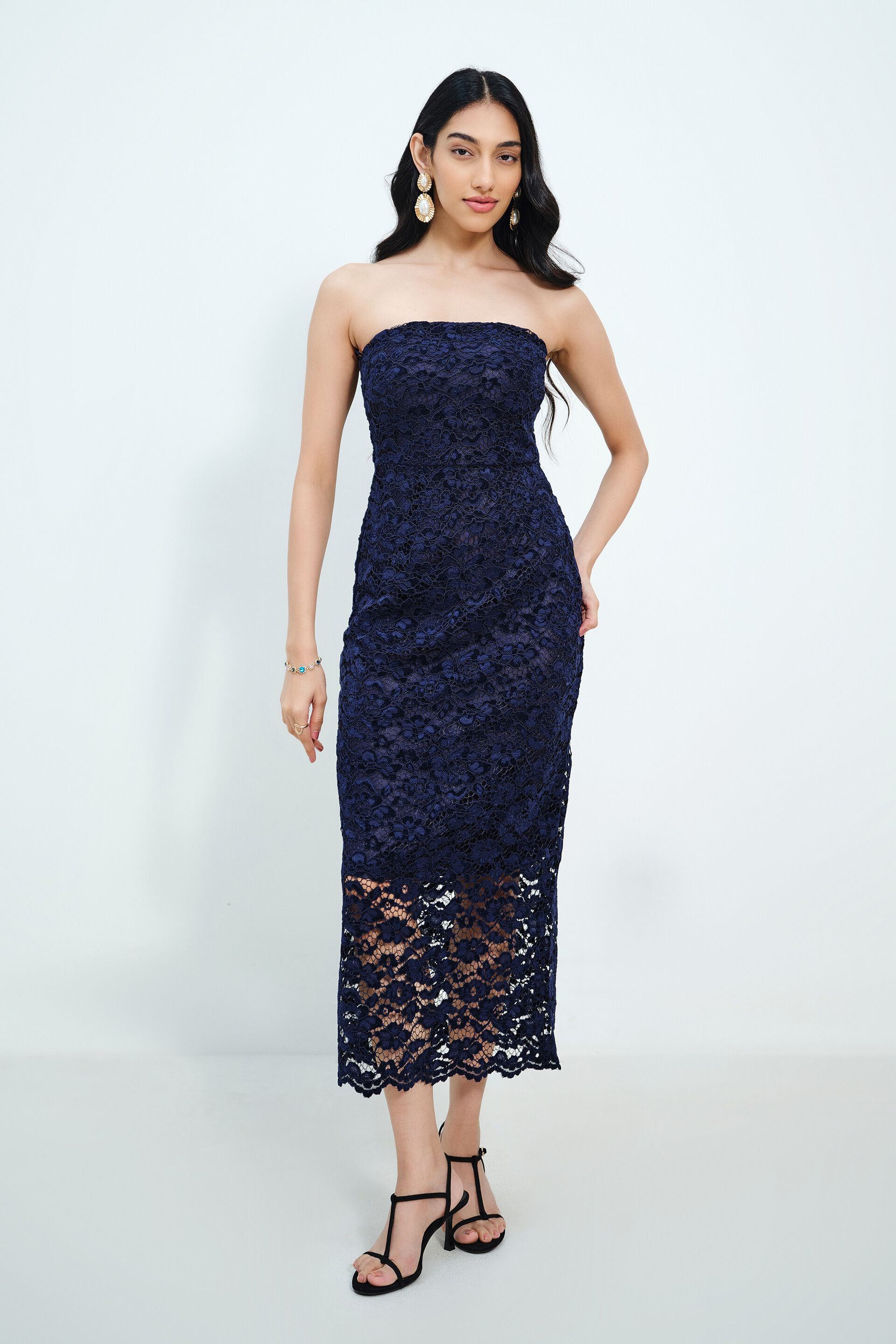Navy Allure Dress, Navy, image 1
