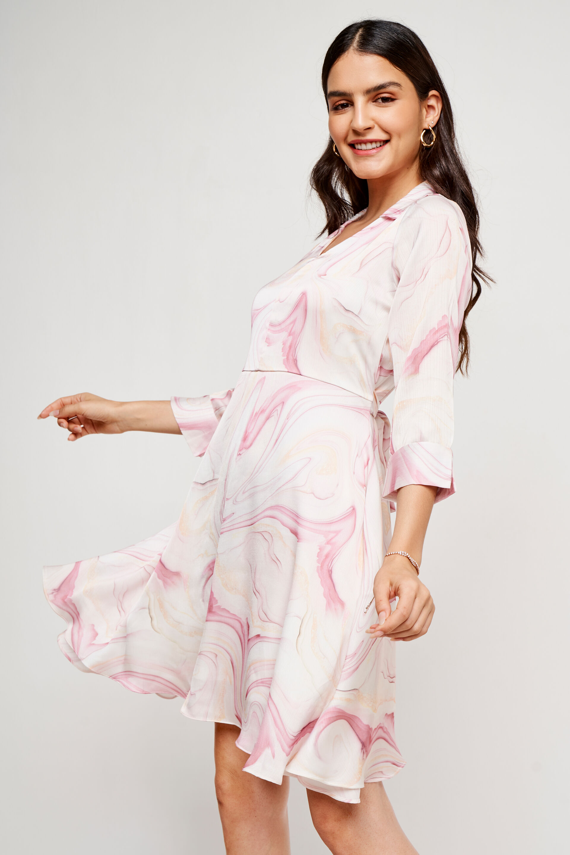 Multi Color Abstract Straight Dress, Multi Color, image 1