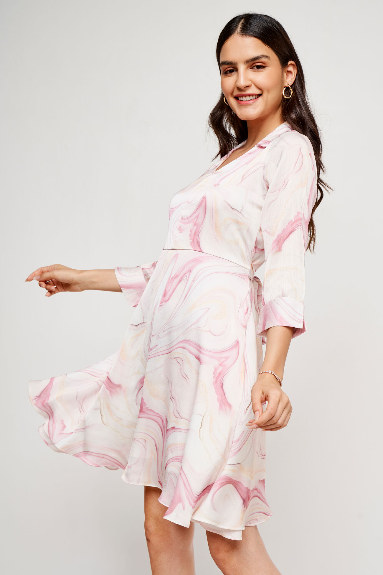 Multi Color Abstract Straight Dress, Multi Color, image 1