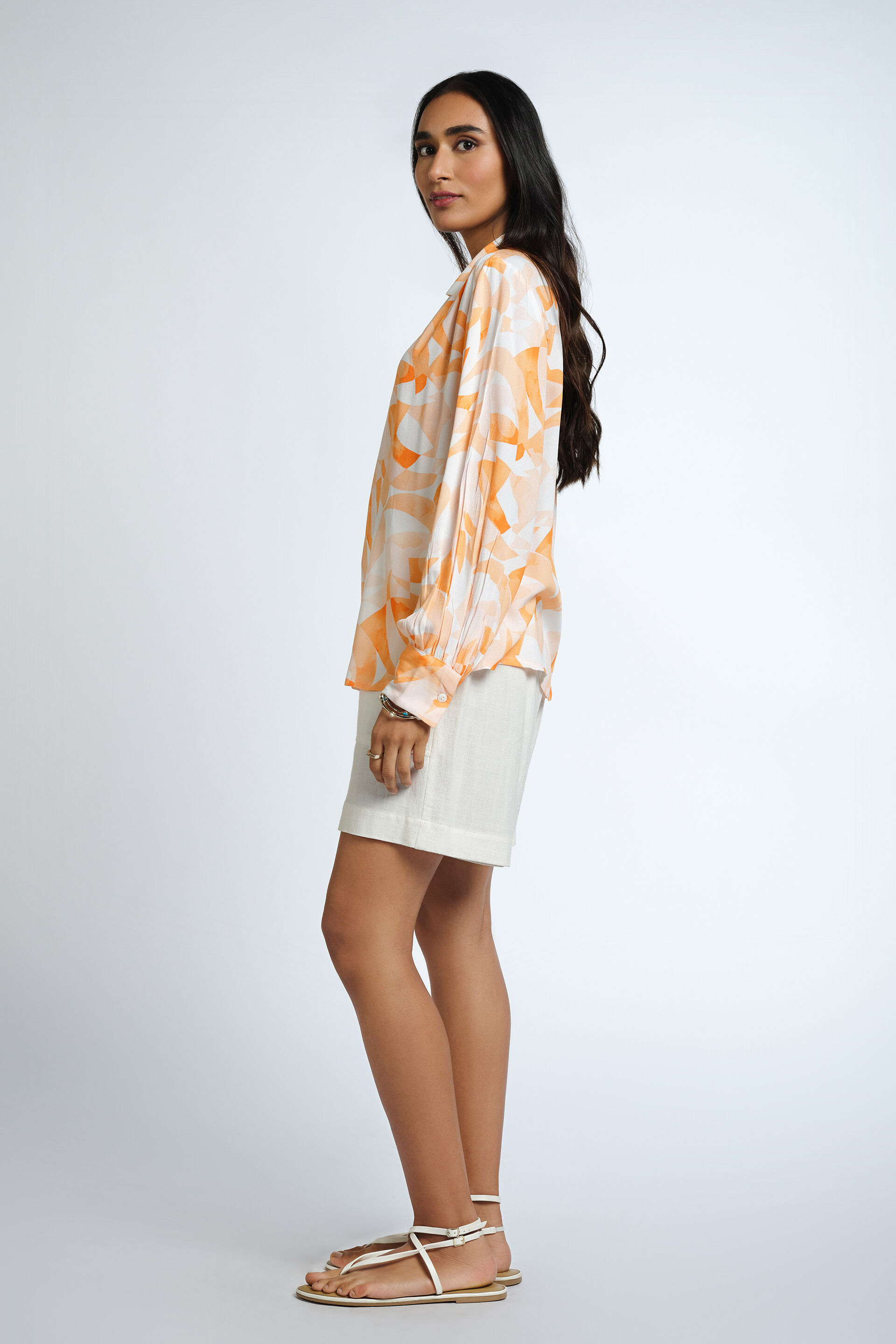 Coral Wave Top, Orange, image 4