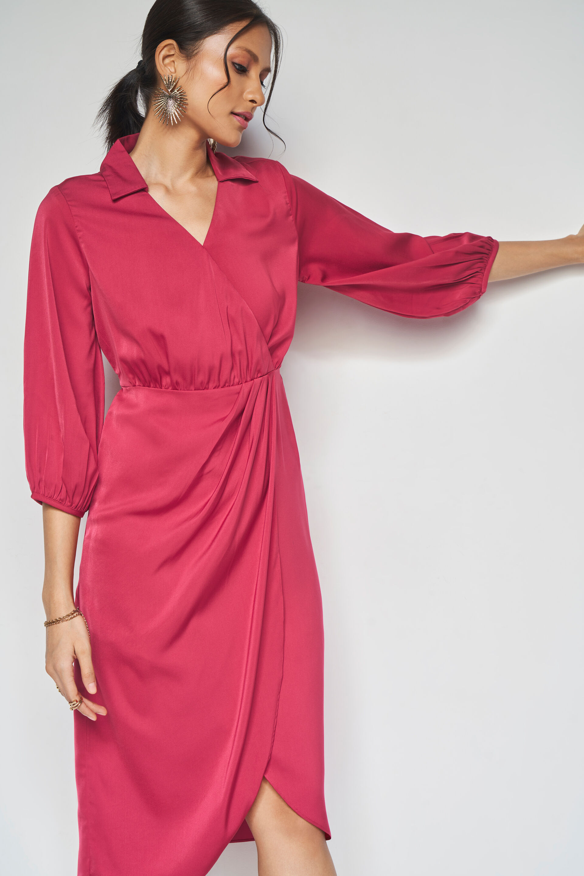 Heidi Midi Dress, Maroon, image 6