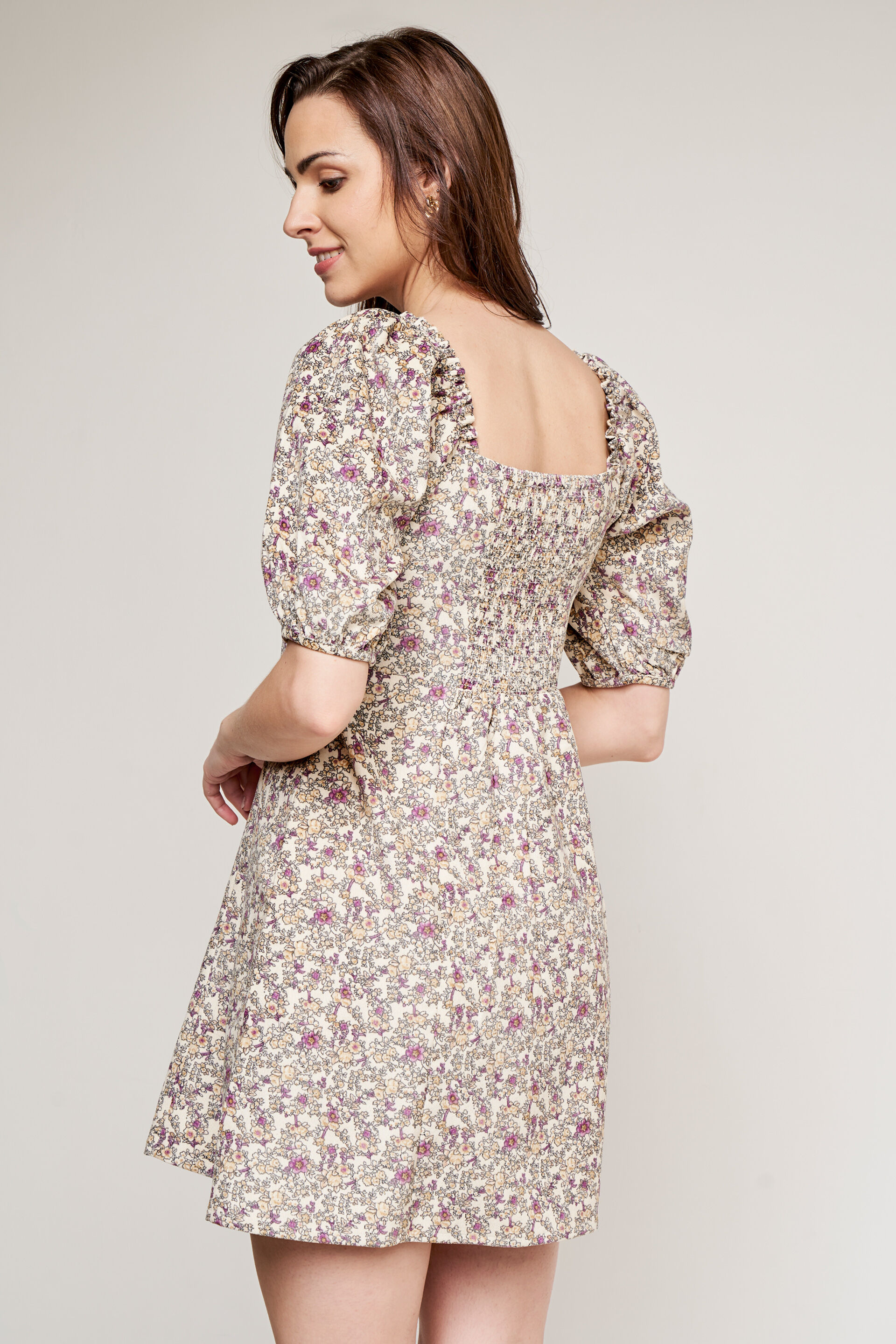 Multi Flared Floral Dress, Multi Color, image 5