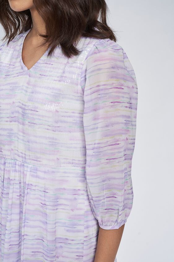 4 - Multi Color Abstract Fit and Flare Dress, image 4