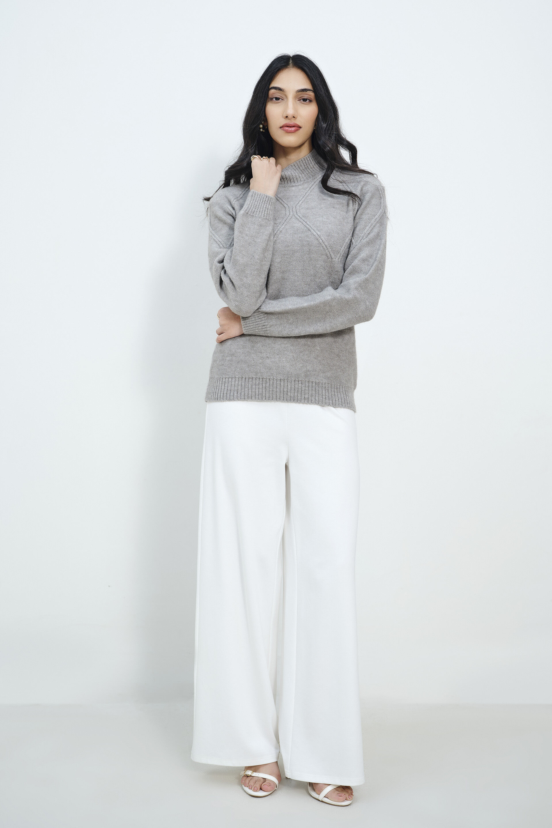 Serene Grey Sweater, Grey, image 1