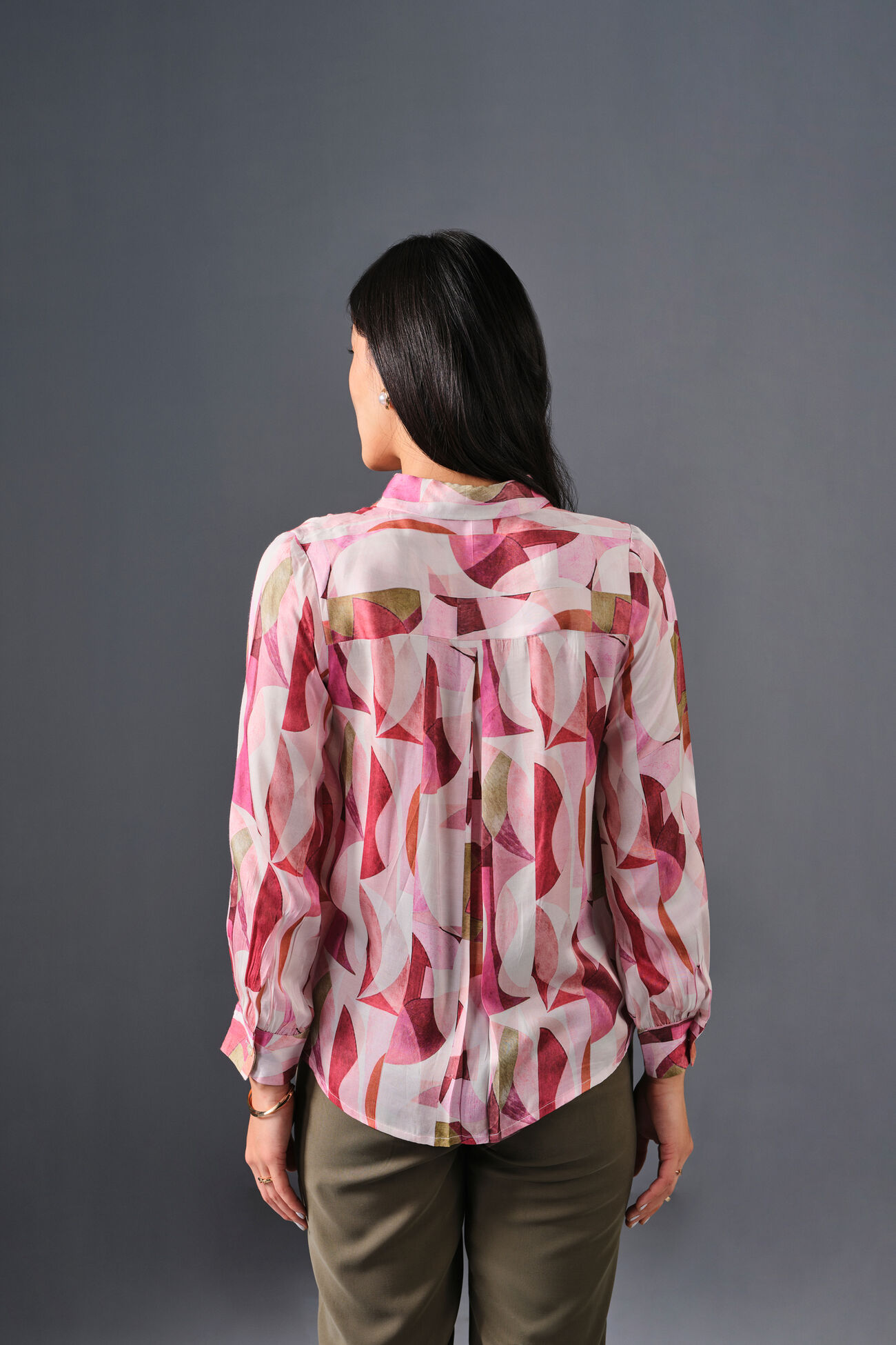 Boho Blossom Viscose Shirt, Pink, image 5