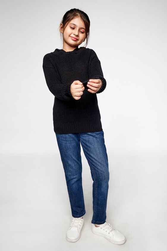 2 - Black Solid Straight Top, image 2