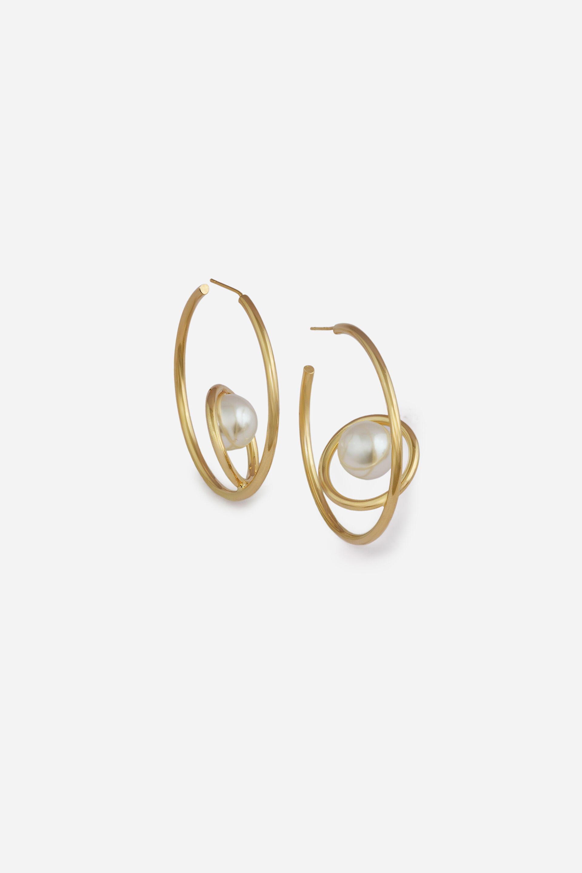 Pearl in a Hoop Earrings, , image 1