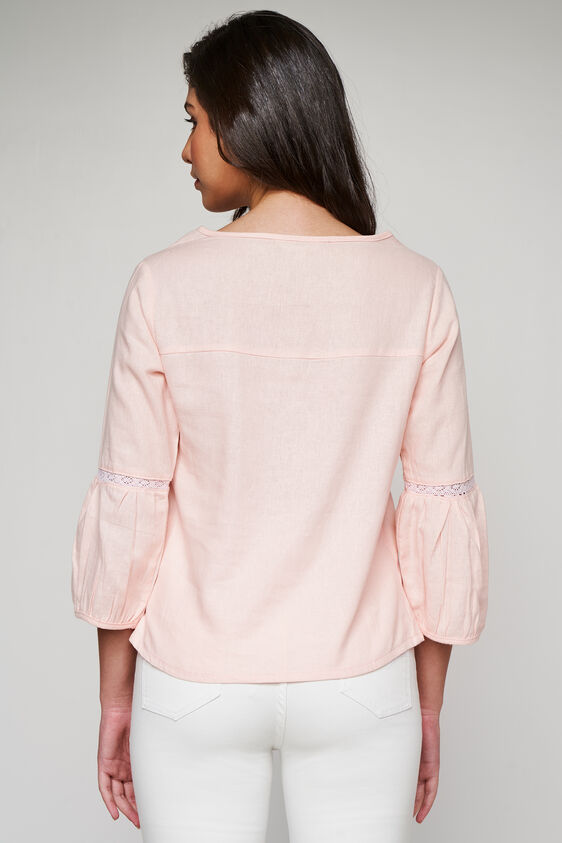 Light Pink Solid Blouson Top, Light Pink, image 5