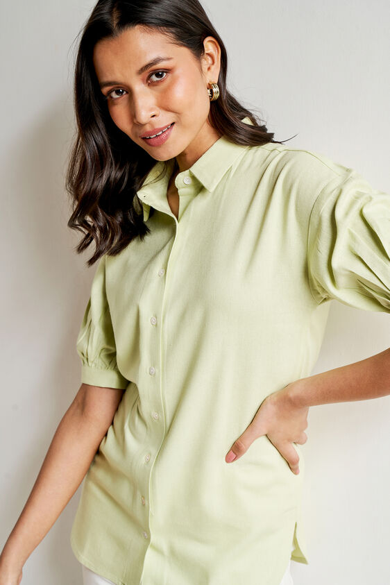 Lime Solid High-Low Top, Lime, image 4