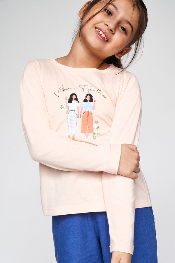 1 - Pink Graphic Straight Top, image 1