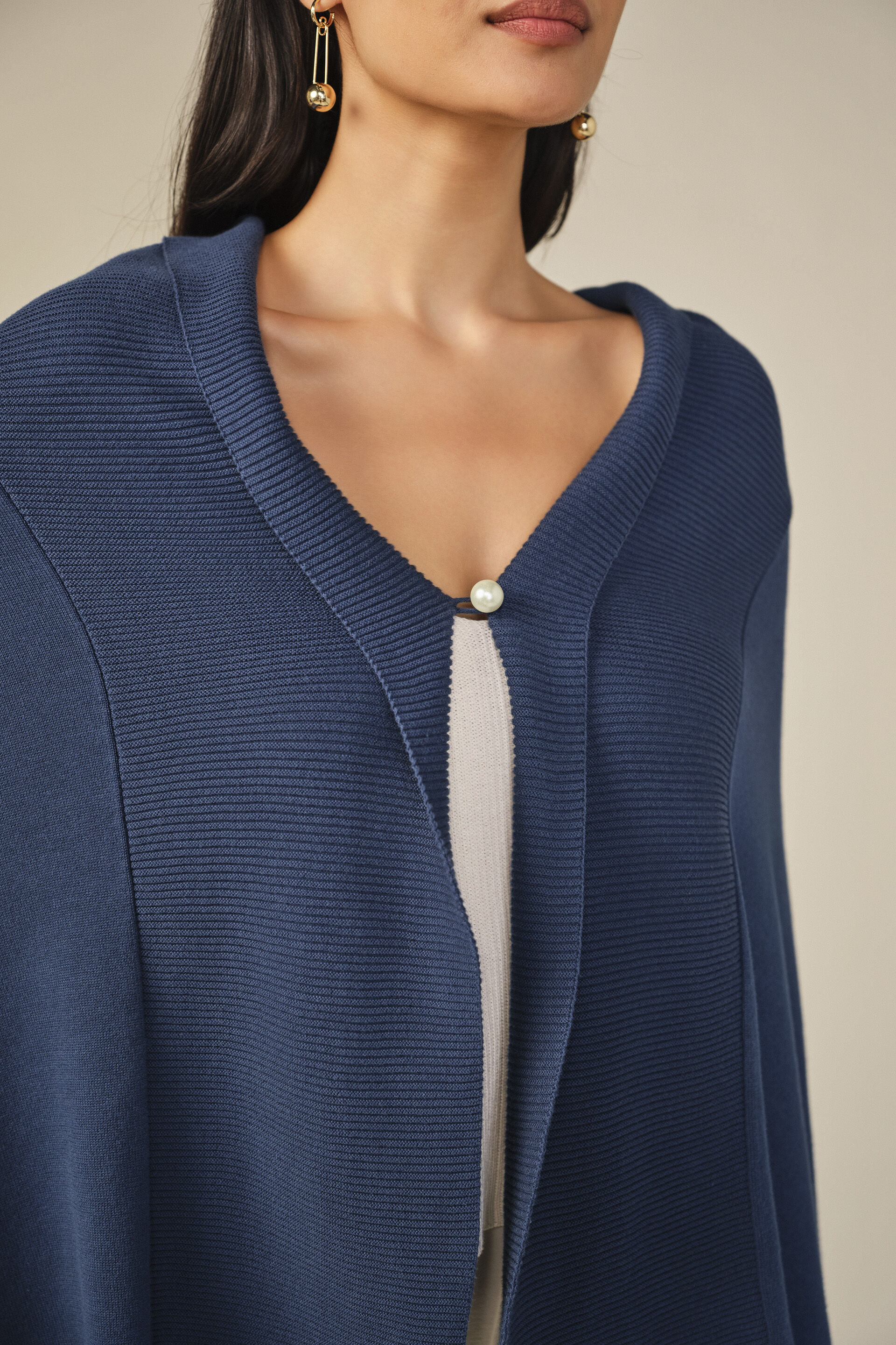 Relaxed Cotton Overlayer in Navy, Navy, image 2