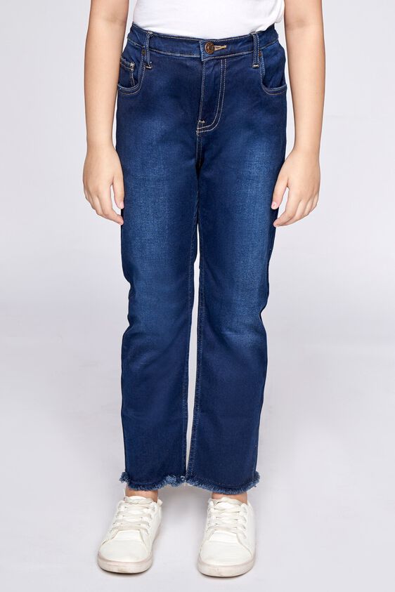 2 - Dark Blue Solid Straight Bottom, image 2
