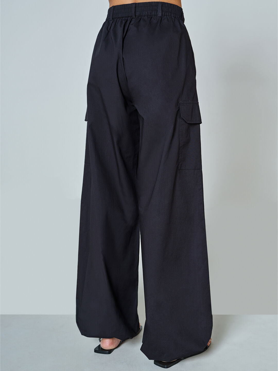 Cara Cotton Pants, Black, image 3