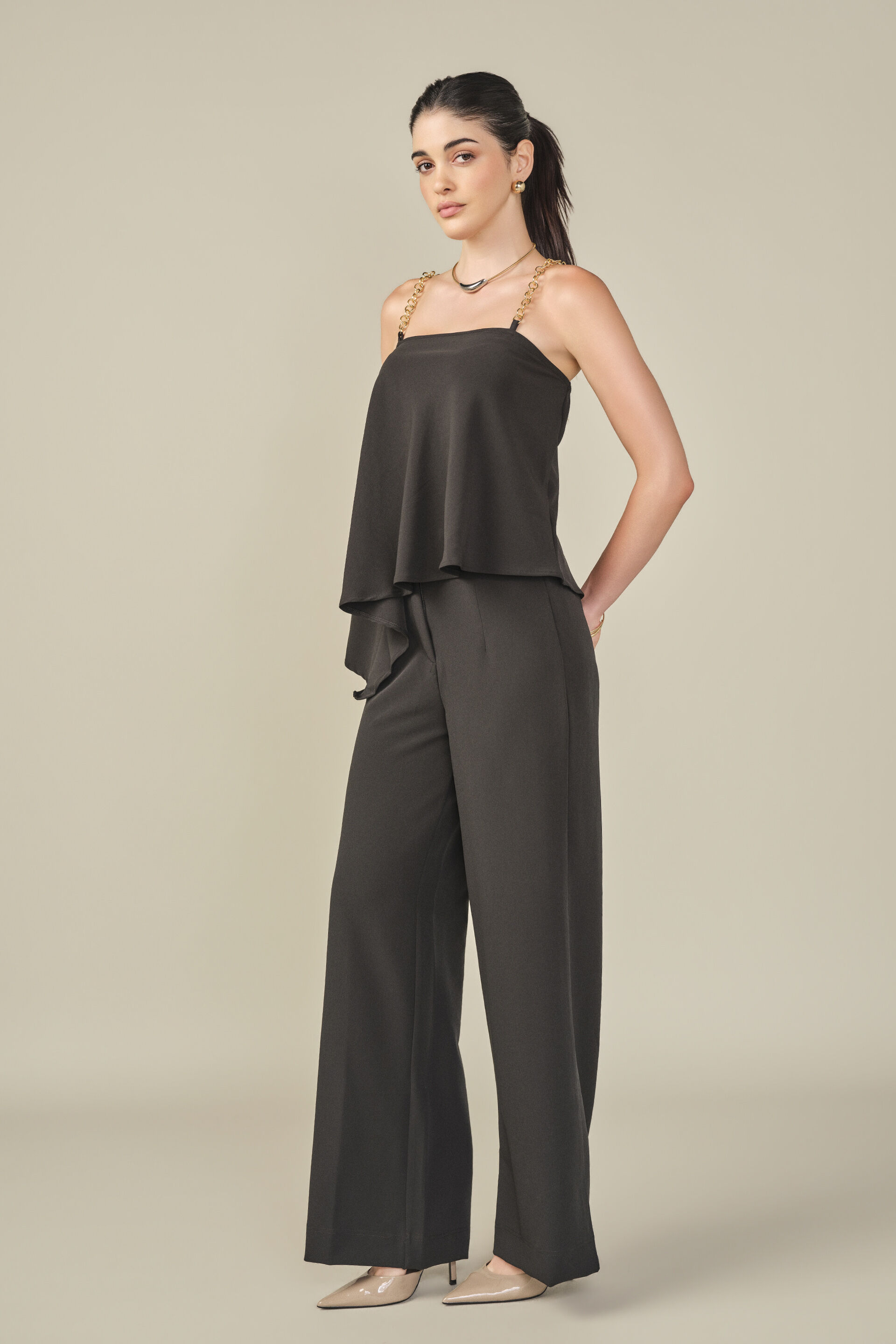 Chain Strap Co-ord in Black, Black, image 5
