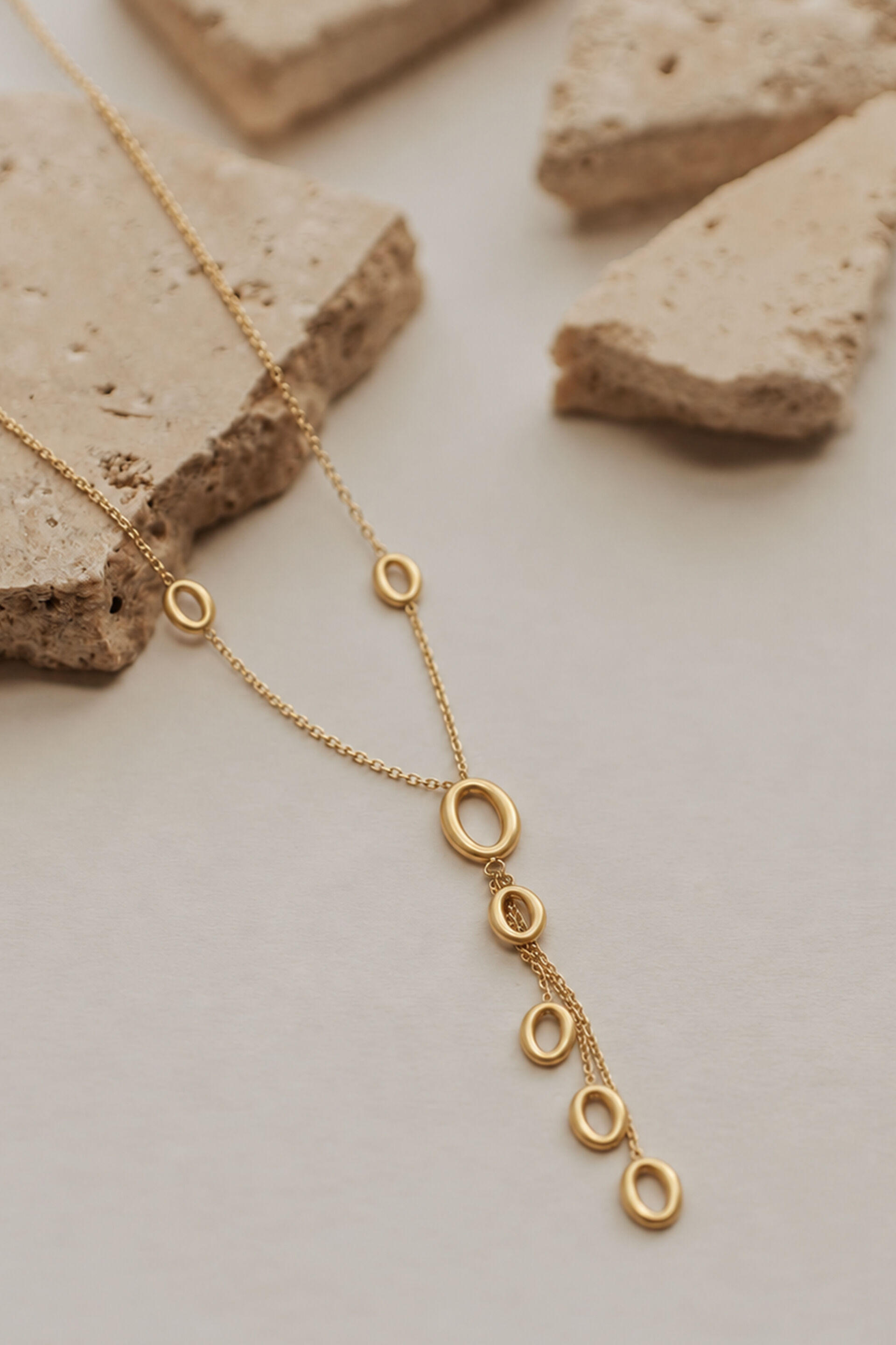 Gold Cascade Necklace, , image 1