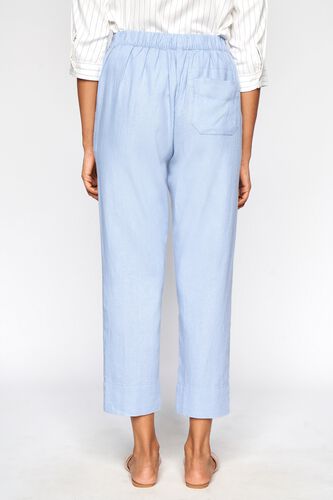 3 - Powder Blue Solid Straight Pants, image 4
