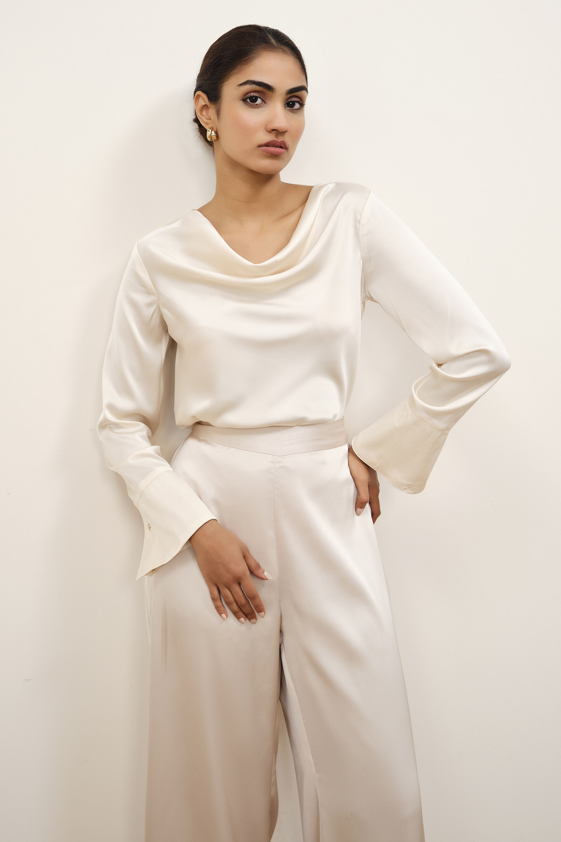 Alvina Cream Top, Cream, image 1