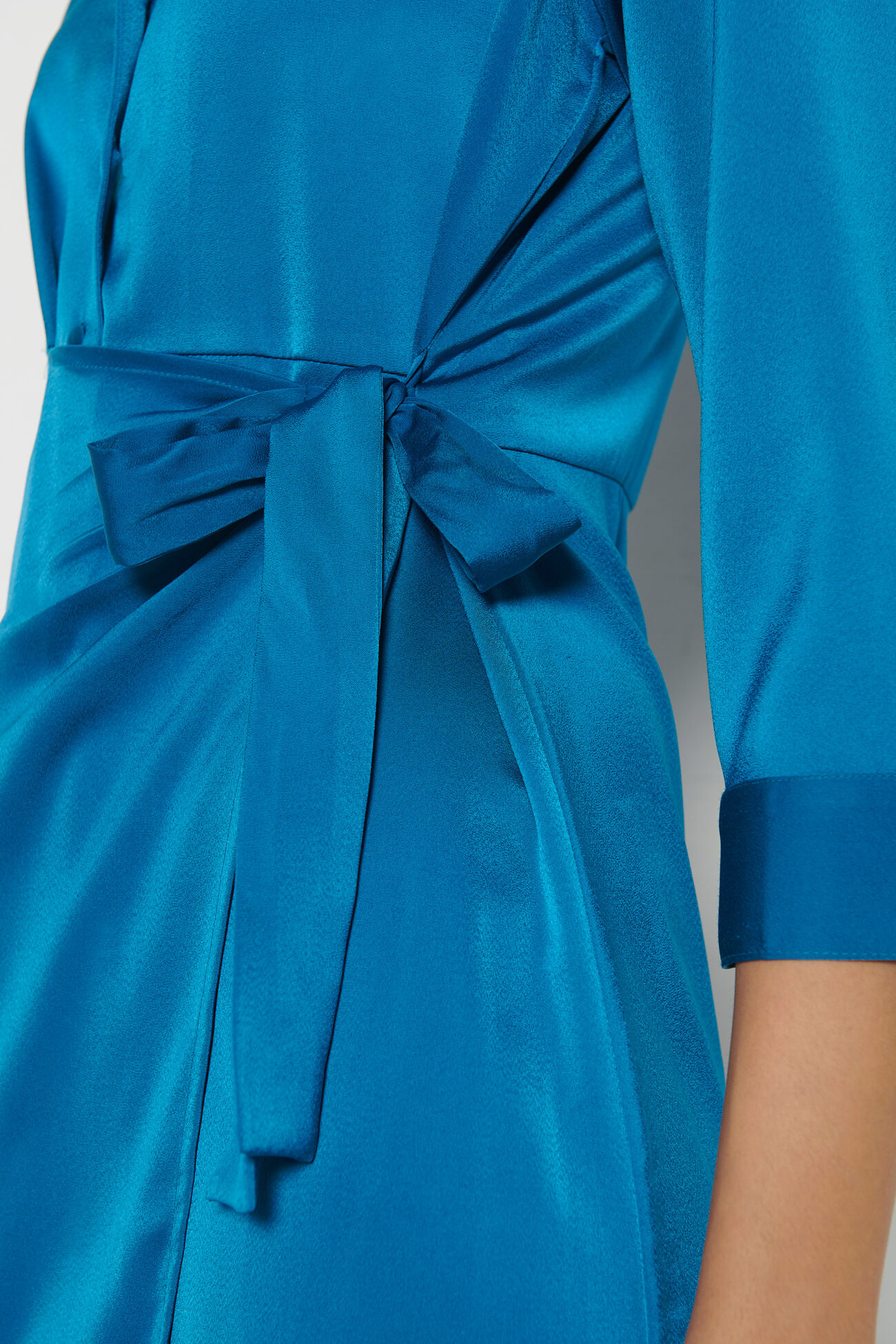 Powerhouse Solid A-Line Dress, Teal, image 7
