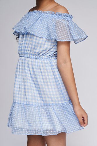 7 - Blue Checks Flounce Dress, image 7