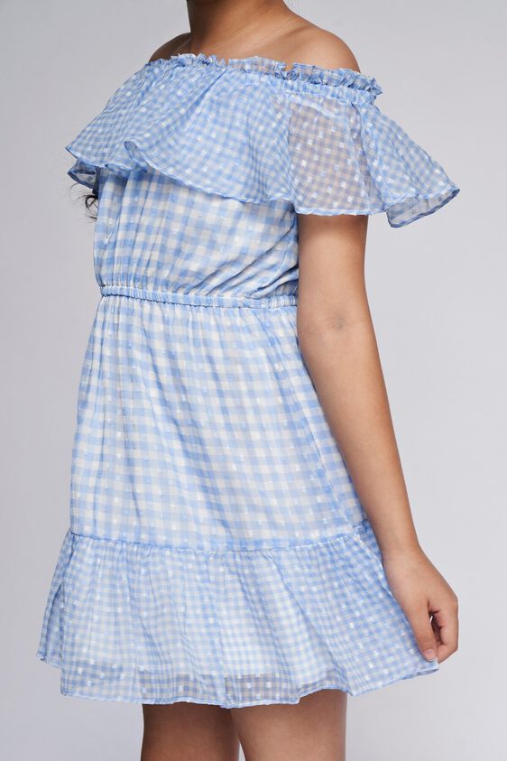 7 - Blue Checks Flounce Dress, image 7