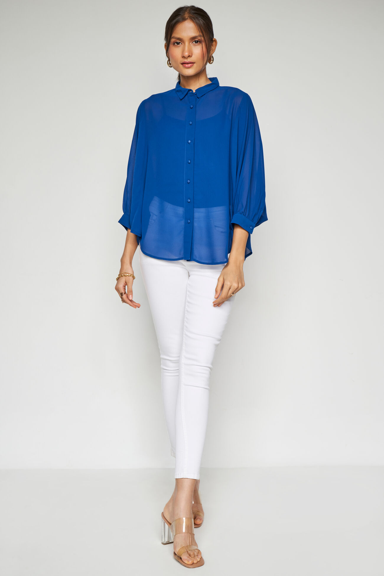 Sheer Bliss Top, Blue, image 2