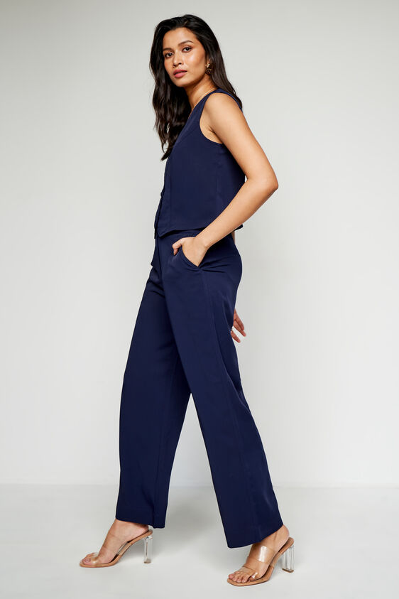 Navy Solid Sleeveless Set, Navy Blue, image 4