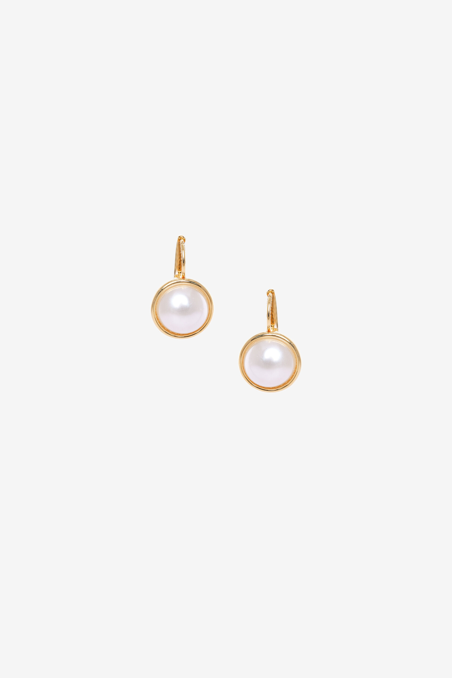 Gold Dainty Pearl Earrings, , image 1