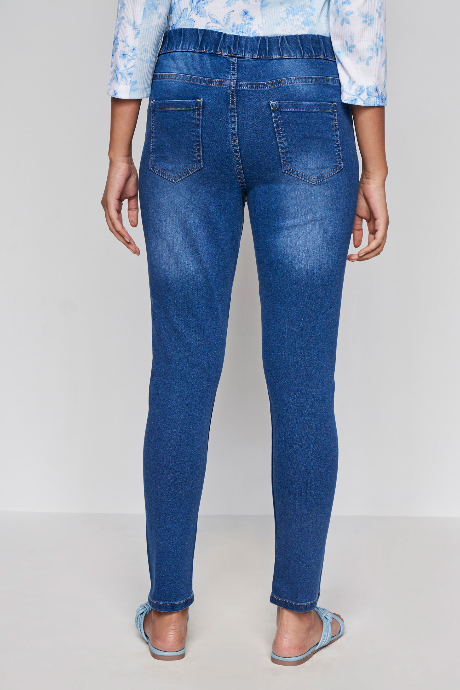 Versatile Blue Denim Bottom, Blue, image 4