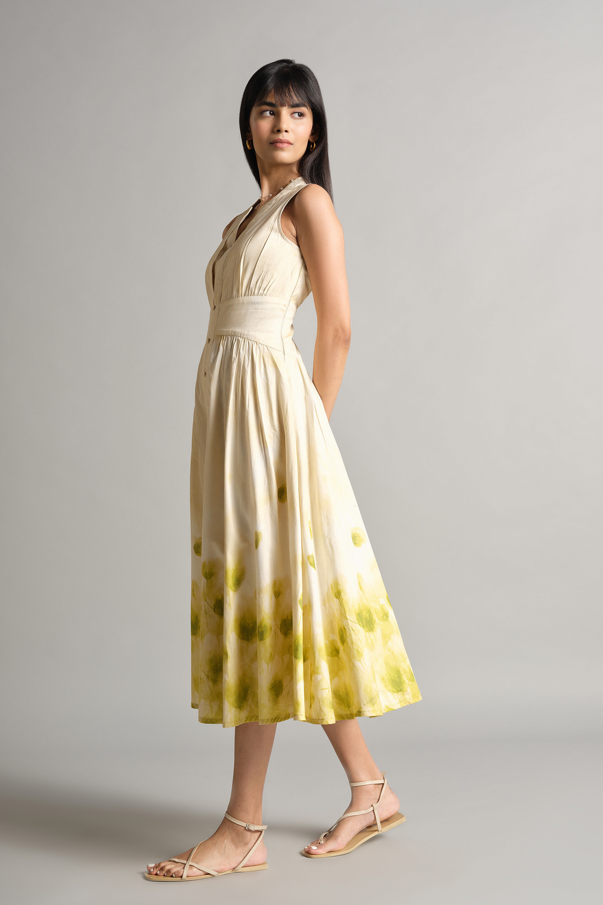 Mountain Flowers Dress, Yellow, image 4
