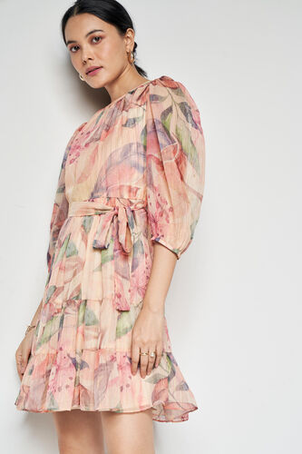 Rose Quartz Trapeze Dress, Pink, image 5