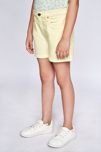 1 - Yellow Solid Straight Shorts, image 1