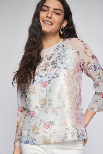 1 - Multi Floral Curved Top, image 1