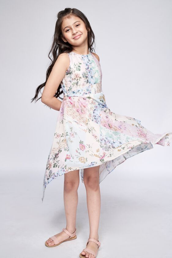 3 - Multi Color Floral Asymmetric Dress, image 4
