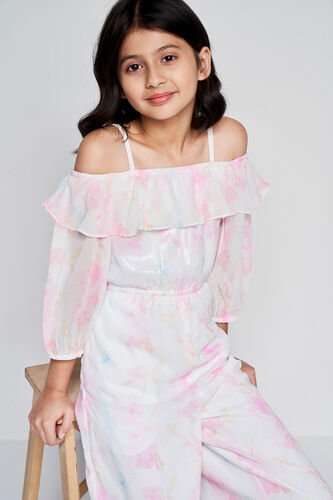 Cream and Pink with Happy-go-lucky Jumpsuit, Cream, image 1
