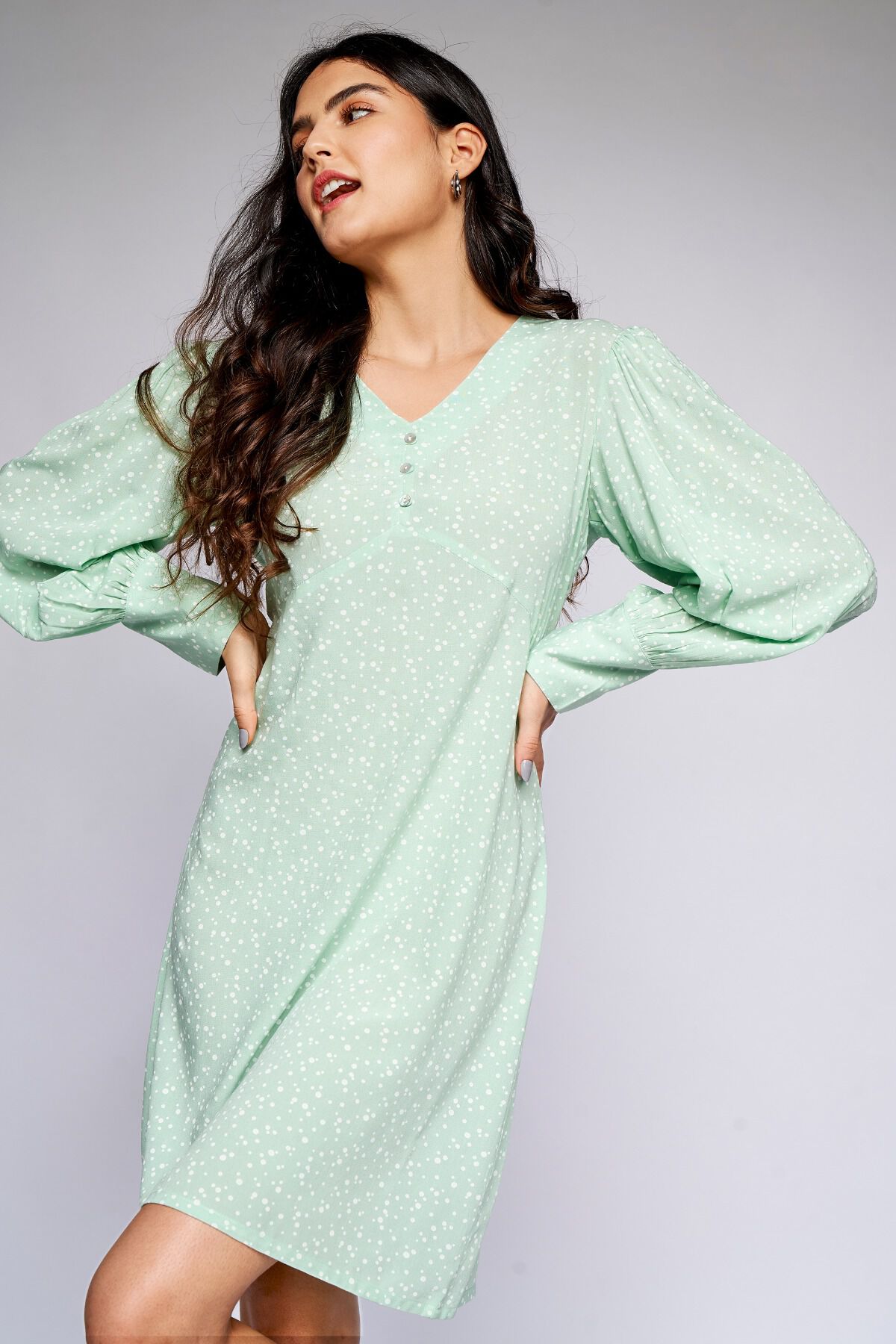 1 - Sage Green Straight Shift Dress, image 1