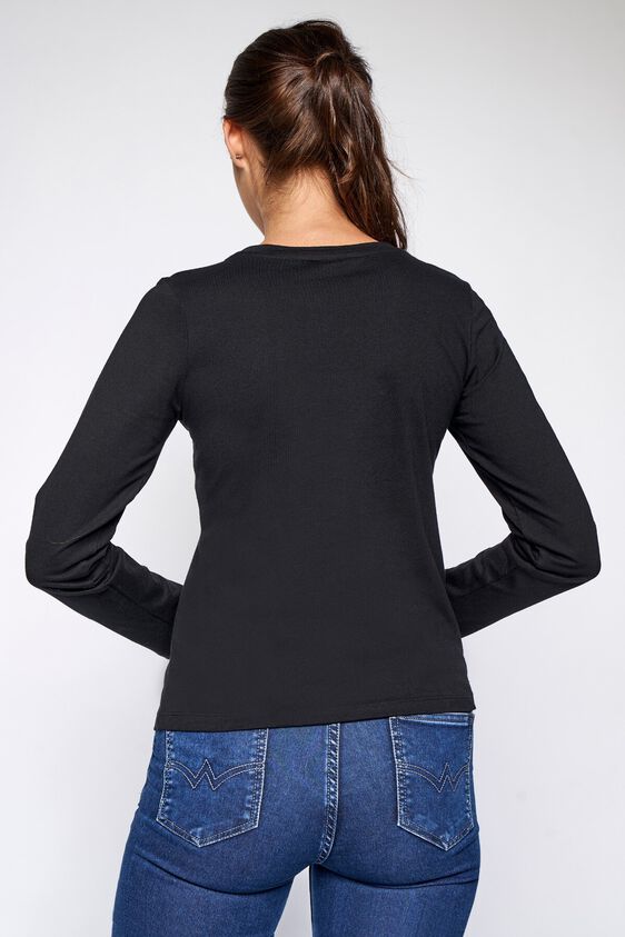 5 - Black Graphic Straight Top, image 5