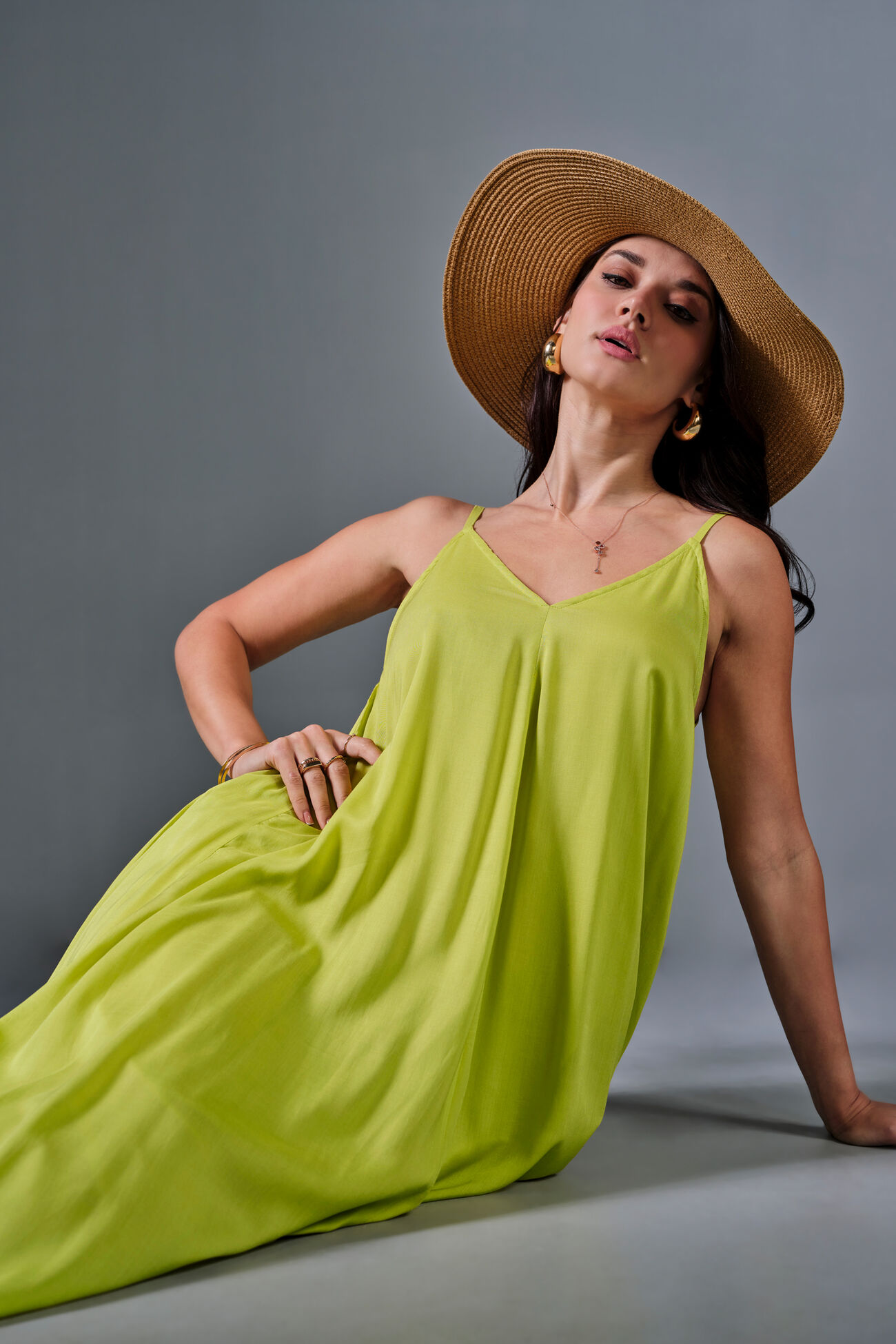 Clover Dream Modal Maxi Dress, Green, image 7