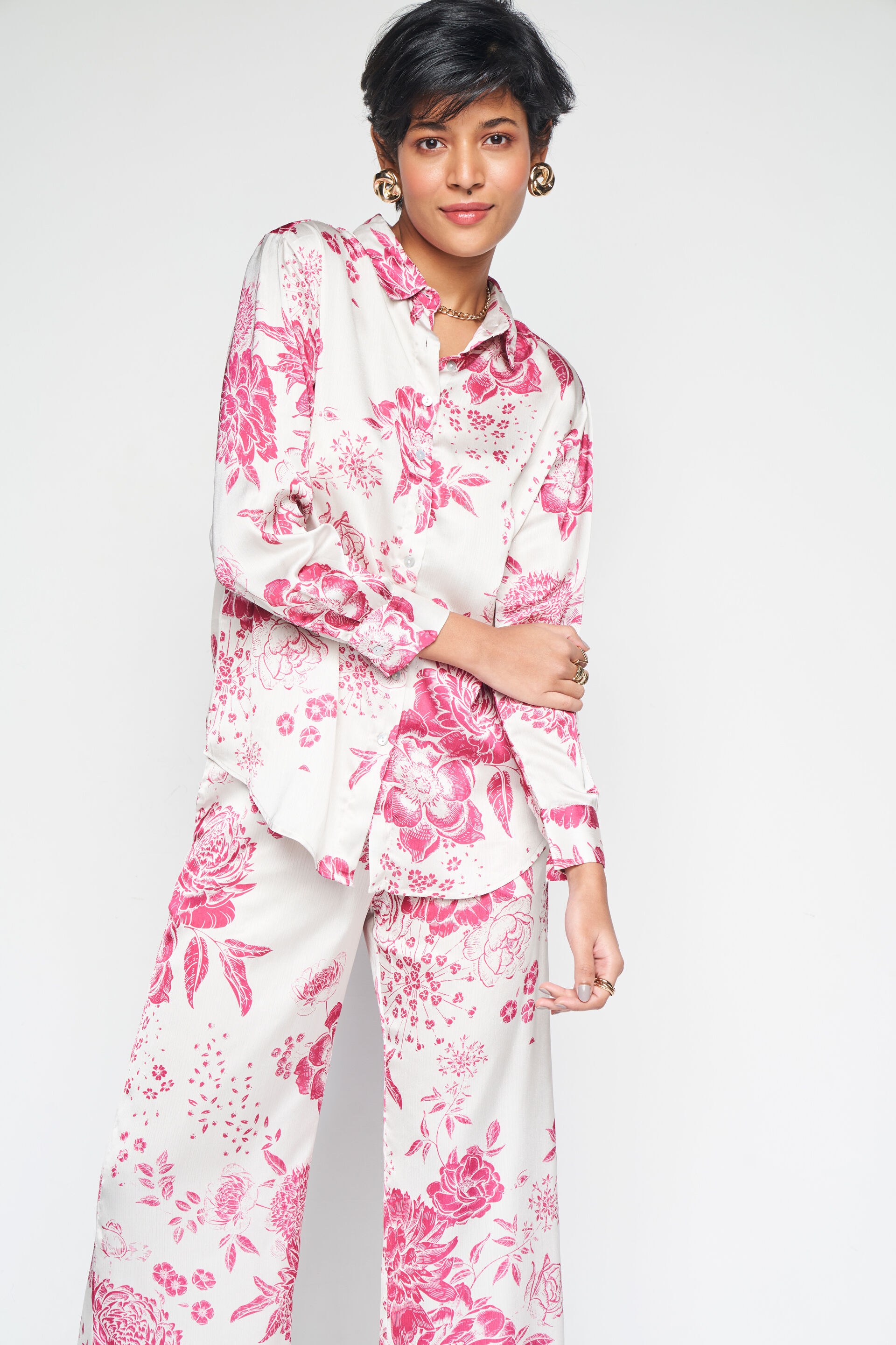 Floral Flair Co-ords Set, Cream, image 5