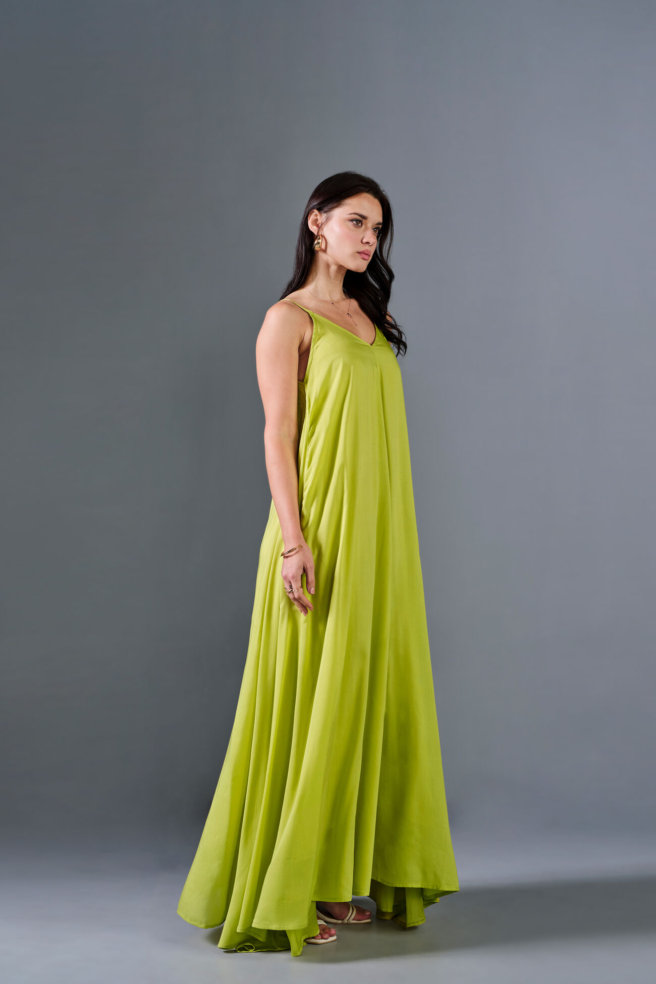 Clover Dream Modal Maxi Dress, Green, image 3