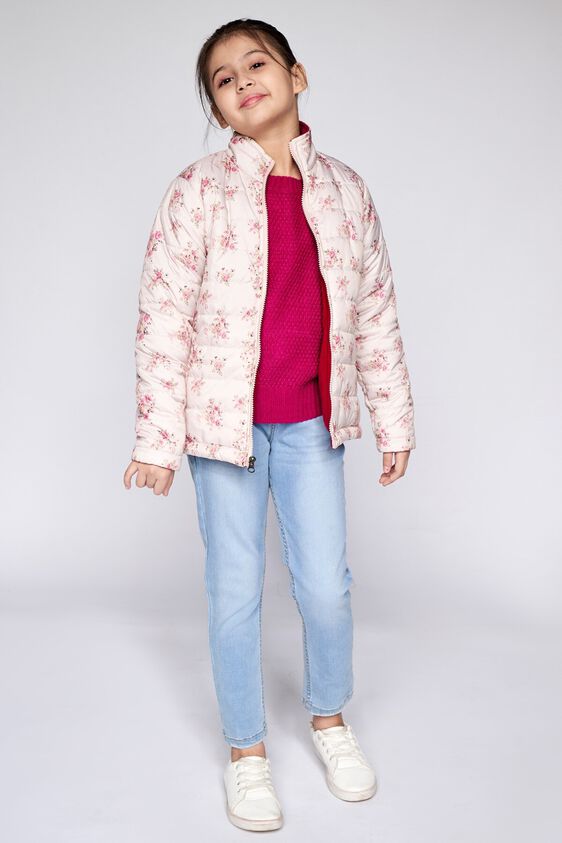 2 - Cream Floral Straight Jacket, image 2