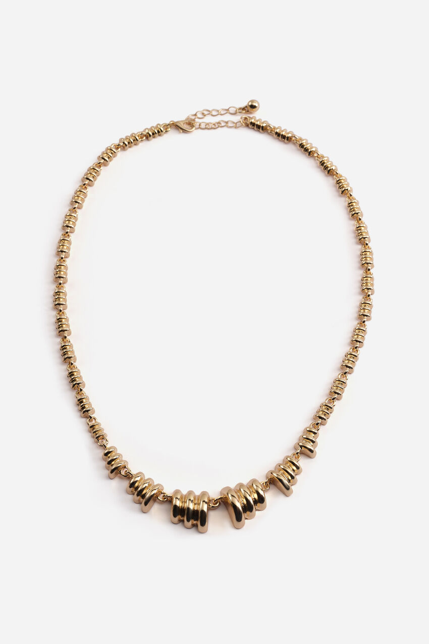 Patterned Gold Necklace