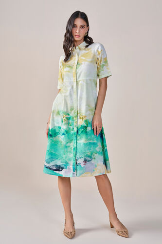 Ocean Rhythm Cotton Dress, Multi Color, image 1
