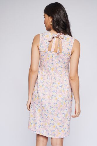 5 - Pink Floral Fit & Flare Dress, image 5